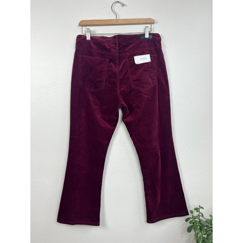 AG Womens Purple Velvet The Jodi Crop High Rise Cropped Flare - Picture 4 of 10